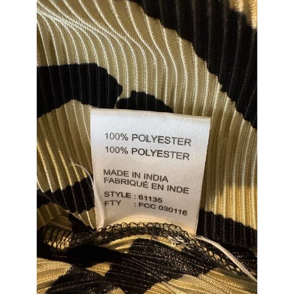 Vintage Jamie Sadock Firework Beige/Red/Black Striped Long Sleeve Golf Top sz M - Picture 10 of 10